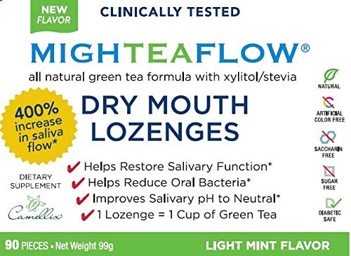 [Australia] - Sugar Free Dry Mouth Lozenges with Xylitol/Stevia, Light Mint, Clinically Tested by Dental Professionals, NO Artificial Flavors/Colors, NO Aspartame,and NO Titanium Dioxide 