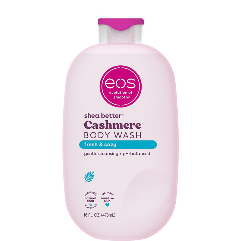 [Australia] - eos Shea Better Cashmere Body Wash, Fresh & Cozy, Moisturizing, pH Balanced Body Wash, Creamy Gel Formula, Paraben & Phthalate Free, Sensitive Skin, 16 fl oz 16 Ounce (Pack of 1) 