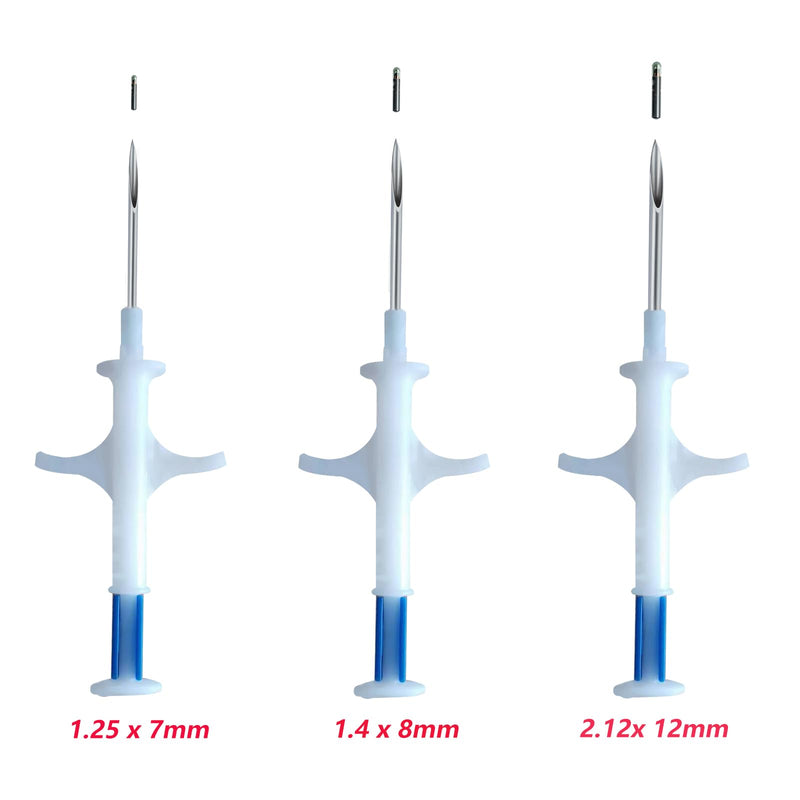 Small Animal Identification Microchip Transponder 10 Pack with Sharp Needle for Hamster Birds Parrot Turtle Snake Fish 1.25X7mm 10 pack - PawsPlanet Australia