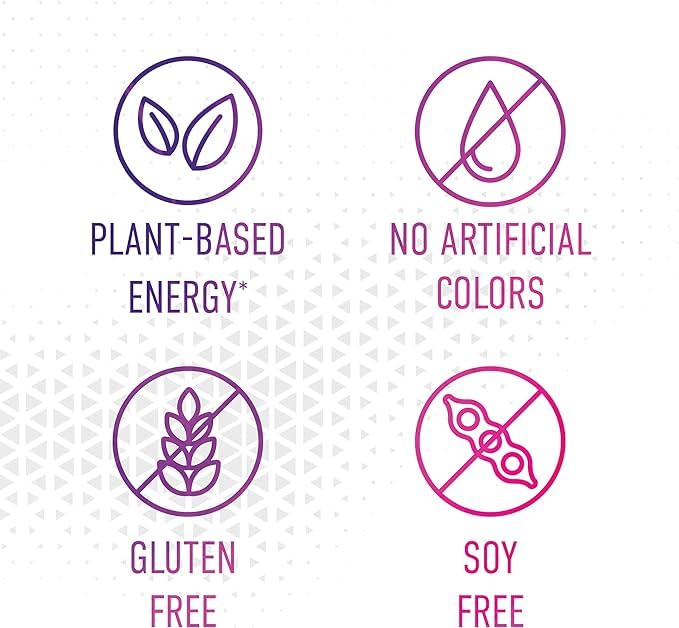 [Australia] - Energy Gummies, 2475mg of Plant-Based Caffeine Chews per Bottle, Long Lasting Energy Boosters, Elderberry (33ct) 