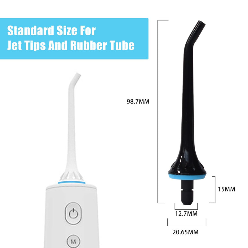 [Australia] - Replacement tips for COSLUS, Hangsun, Nicwell water flosser, oral irrigator attachments jet tip nozzle, black, 3 pieces 