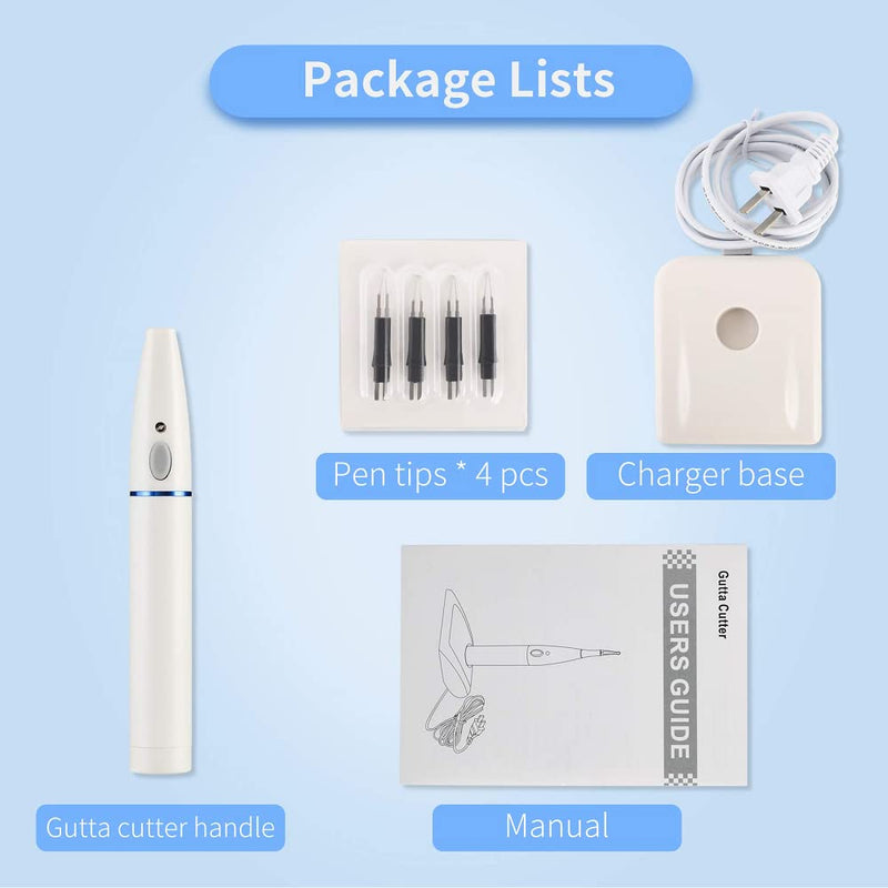 [Australia] - Gutta Percha Point Cutter with 4 Tips, Dental Tooth Gum Endo Obturation System with Heated Pen, Dentist Breaker Cutter Tools 
