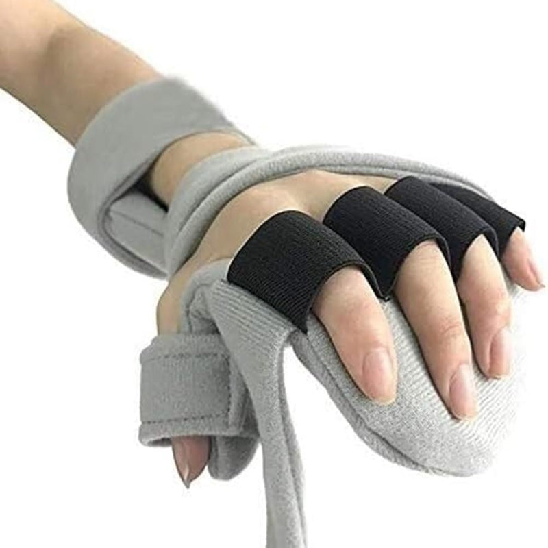 [Australia] - Stroke Resting Hand Splint Right & Left Resting Hand Splint with Finger Separator Functional Night Immobilizer Wrist Finger Brace for Carpel Tunnel Pain,Sprain Fracture,Tendonitis(Right) 