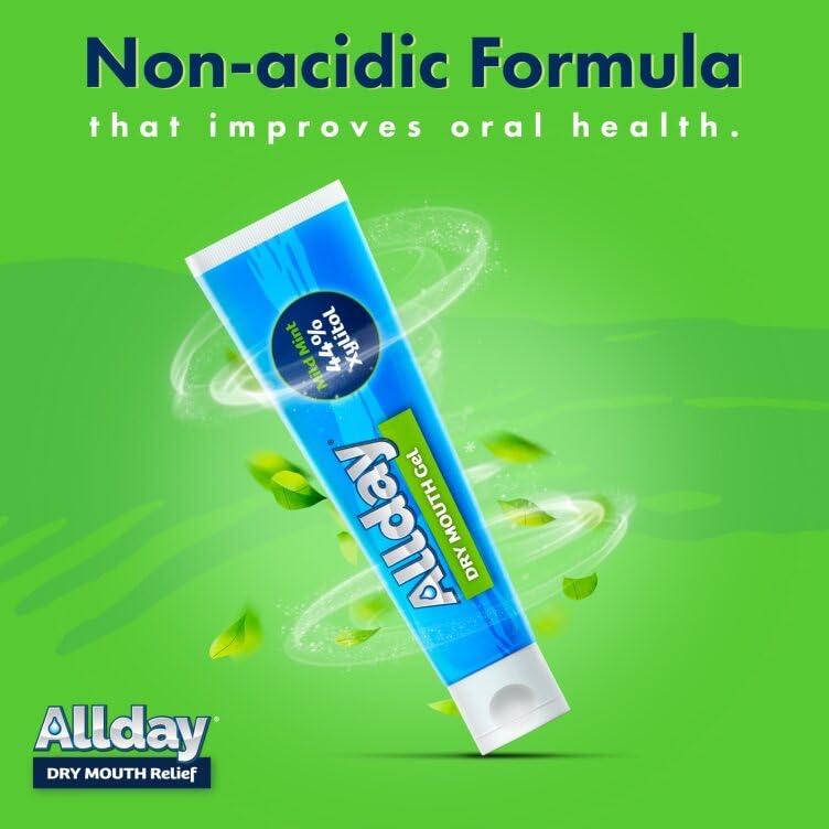 [Australia] - Allday Dry Mouth Gel - Maximum Strength Xylitol, Fast Acting, Non-Acidic (2 Tubes Inside One Box) 