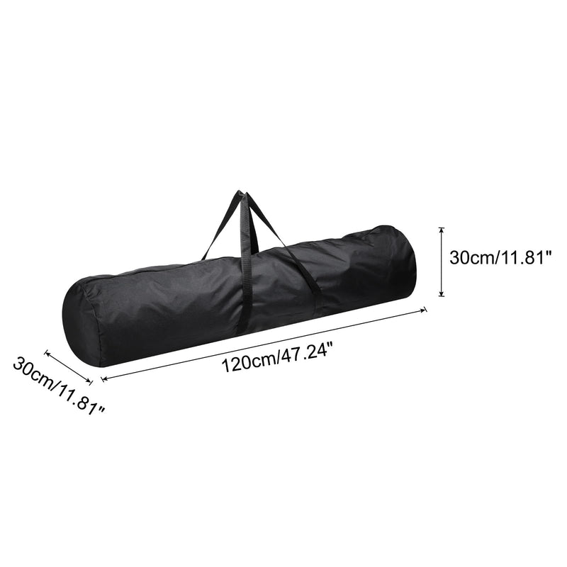 PATIKIL Folding Camping Chair Replacement Bag 47.2" x 11.8", Portable Camping Storage Tent Bag with Handle Strap for Outdoor Camping Hiking Travel, Black 47.2" x 11.8"