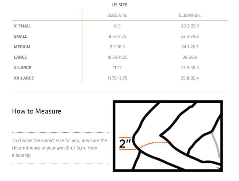 Shock Doctor Elbow Compression Sleeve with Extended Coverage (Black) X-Large