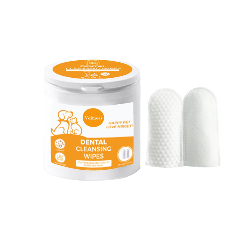 Dog Teeth Cleaning Wipes, Pet Dental Finger Wipes for Dogs and Cats, Dog Dental Care Wipes, Reduce Plaque & Tartar Buildup, Freshen Breath, Cleaner Mouth, Coconut Scent, 50Pcs - PawsPlanet Australia
