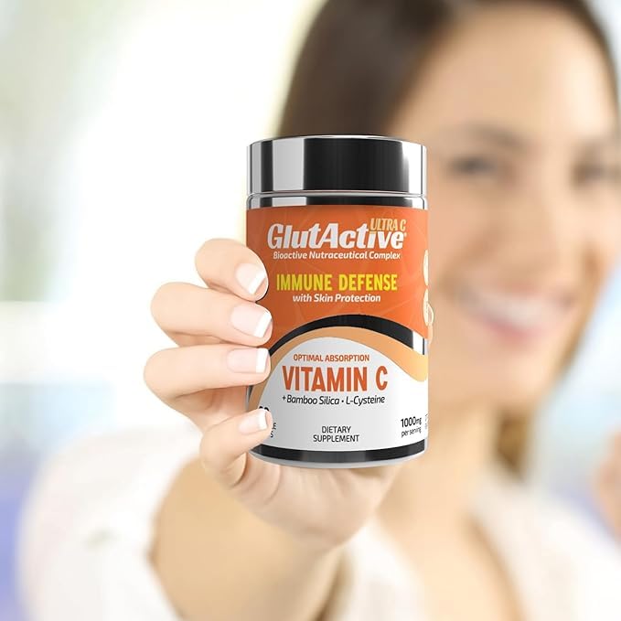 Ultra Vitamin C 1,000mg | Immune Support & Collagen Builder | High Absorption Ascorbic Acid with Cysteine & Bamboo Silica | Powerful Antioxidant | 30 Chewable Tablets (Pack of 1) (30)