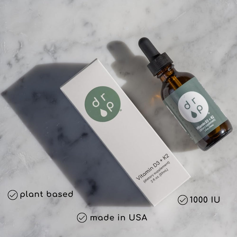Drop Supplements Vitamin B12 Drops and Vitamin D3+K2 Drops Bundle