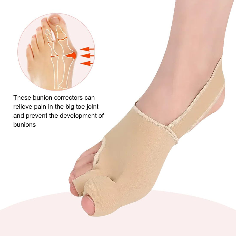 [Australia] - LYITZW Pack of 2 Hallux Valgus Toe Separators with Bunion Protection, Correction Bandage Socks Bunion Corrector with Anti-Slip Belt and Gel Pads for Valgus Bunion 