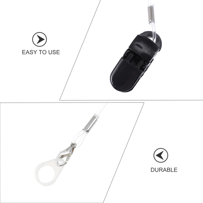 iplusmile Hearing Aid Retention Cord – Anti-Loss Clip Strap for Secure BTE Hearing Device Fixation – Lightweight ABS Material with Transparent Design – for Seniors, Adults & Kids