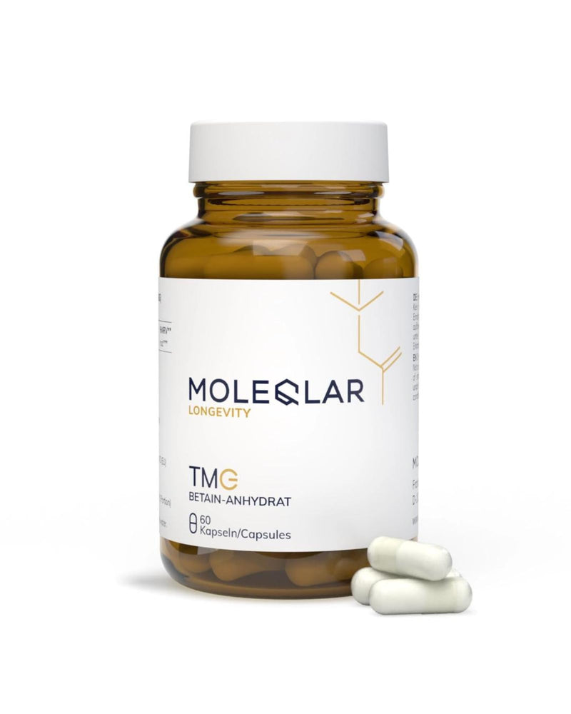 [Australia] - MoleQlar TMG betaine capsules - 60 vegan premium TMG capsules - 500mg anhydrous betaine (trimethylglycine) per capsule - highly pure - betaine anhydrous - Made in Europe 