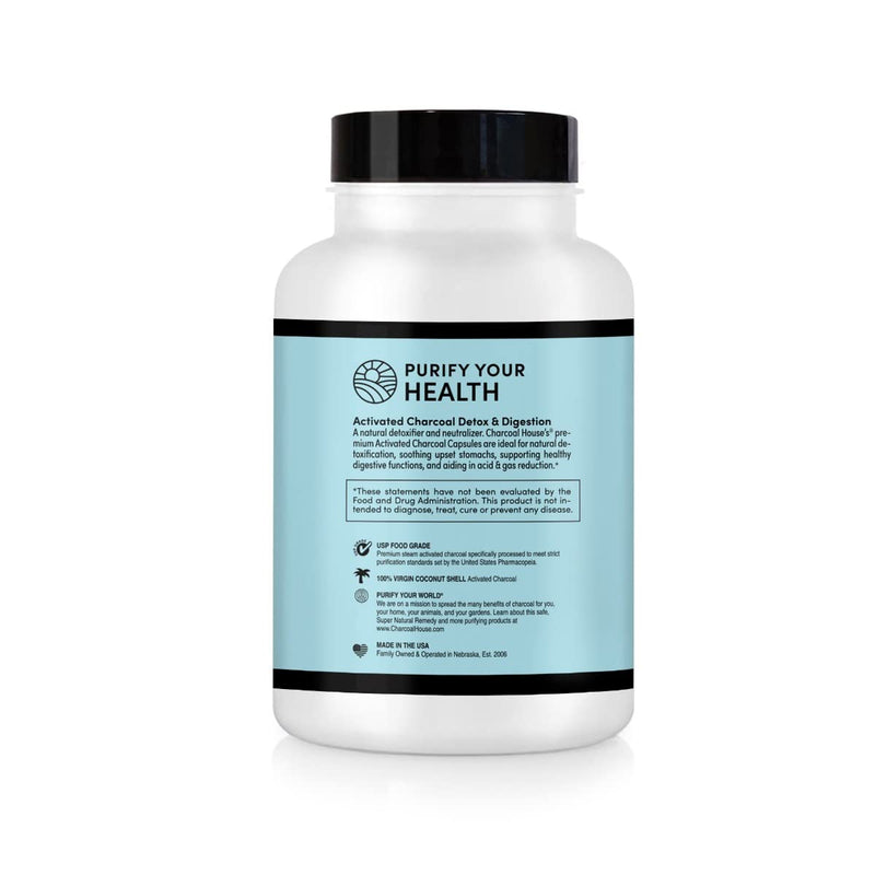 [Australia] - Activated Charcoal Capsules for Adults | Natural, Vegan, Non-GMO & Gluten Free | USP Charcoal Pills for Stomach Cleanse, Healthy Digestion, Gas & Nausea | USP Medical Grade | 125 ct. 