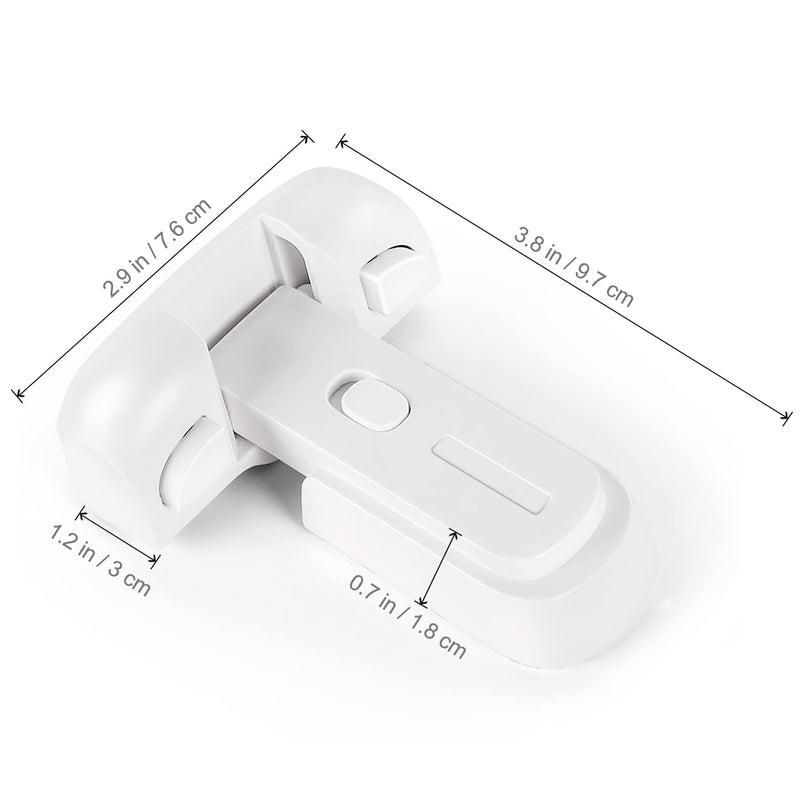 [Australia] - CLYMENE Refrigerator Fridge Freezer Door Lock for Kids, Child Proof Refrigerator Latch Lock to Keep Door Closed, No Tools Required and Easy Installation (White) White 