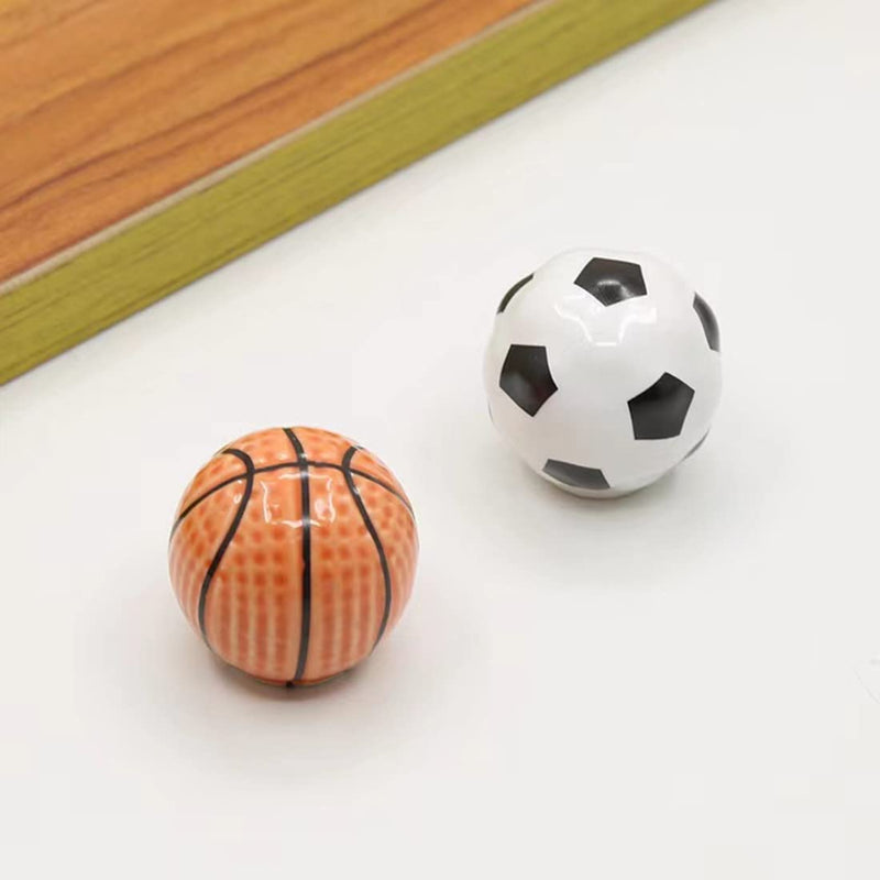 [Australia] - 10Pack Basketball Shape Drawer Knobs, Decorative Basketball Cabinet Knobs Door Handles Ceramic Knobs, with Mounting Screws 10 