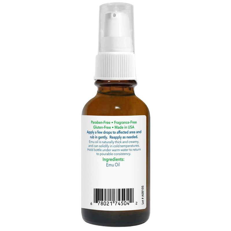[Australia] - Emu Joy Emu Oil Organic - 100% Pure, Made in the USA - Emu for Skin, Face, Hair, and Nails, Piercing Bump Oil & Tattoo Aftercare (Old Packaging, 1 Fl Oz) Old Packaging 1 Fl Oz (Pack of 1) 