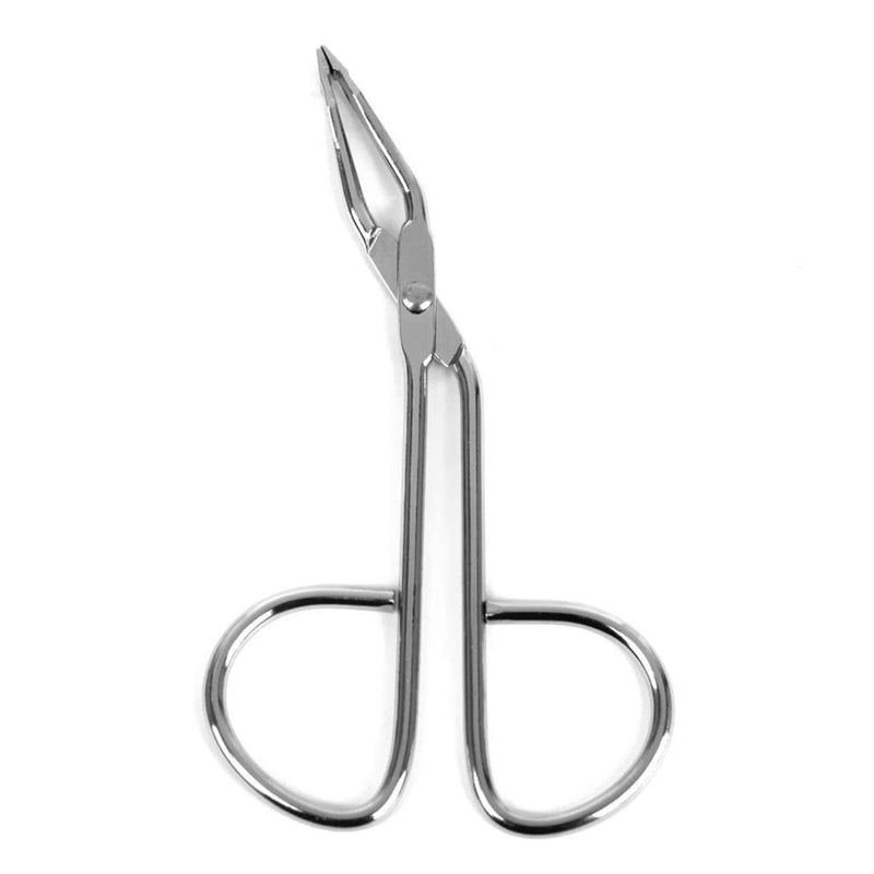 [Australia] - 1Pc Eyebrow Tweezers Stainless Steel Tweezers Clip with Scissors Shaped Eyebrow Straignt Tweezers Clip Flat Tip Tweezers for Hair Plucker (Silver) 