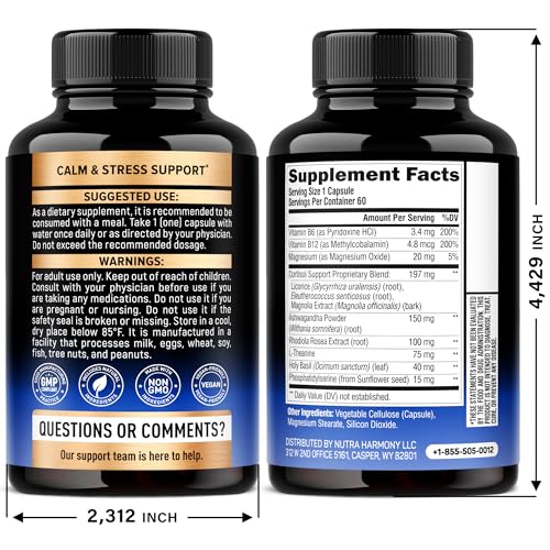 NUTRAHARMONY Cortisol & Menopause Support Supplement