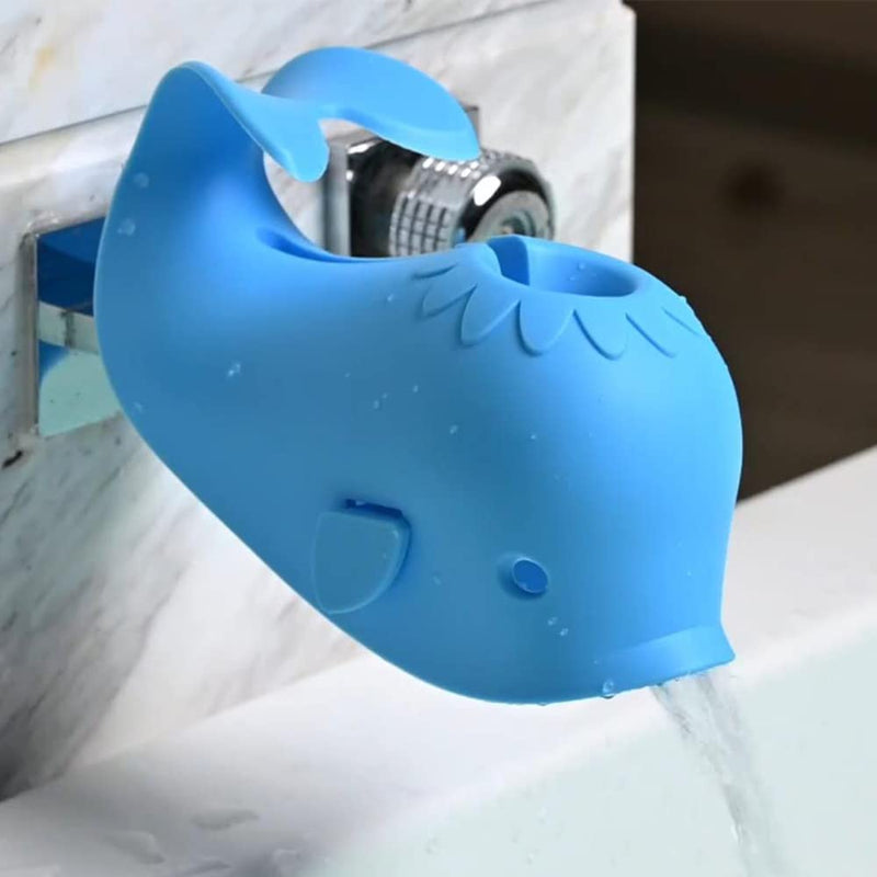 [Australia] - Faucet Cover Bathtub Baby Tub - Bath Spout Cover Baby Bathtub, Faucet Cover Baby Bathtub Silicone Whale for Kids, Toddlers, Blue (ALIBEBE) 