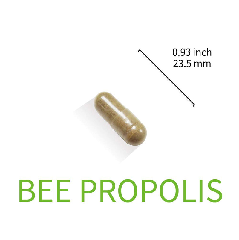 Bee Propolis Capsule | 4000mg Equivalent | 5:1 Concentration | Natural Propolis Extract | 30 Vegetarian Capsules (1 Months Supply) 30 Count (Pack of 1) Classic Packaging