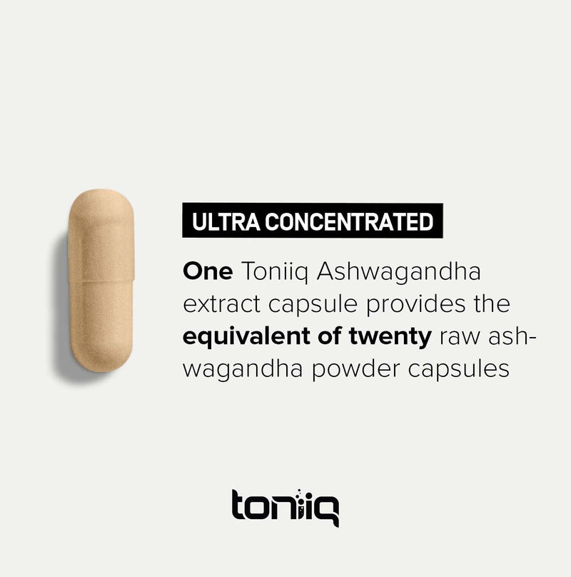[Australia] - Toniiq 26,000mg 20x Concentrated Extract - 10% Withanolides - Ultra High Strength Ashwagandha Capsules - Wild Harvested in India - Highly Concentrated and Bioavailable Supplement - 90 Veggie Capsules 