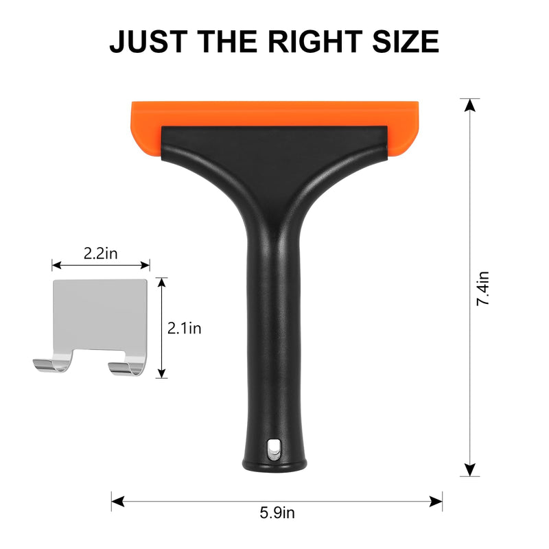 [Australia] - SetSail Shower Squeegee for Glass Doors, Small Squeegee for Shower Glass Door Mini Silicone Squeegee for Window, Door, Bathroom, Mirror, Car Window 1 Pack 