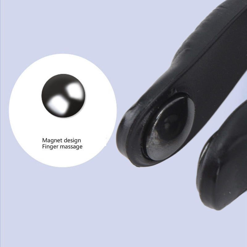 [Australia] - ZJchao 4pcs Thumb Acupoint Clip, Acupressure Hand Clip Stress Reduction Wearable Magnets Headache Migraine Relief Clip (Black) Black 