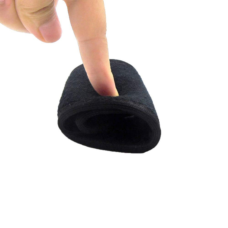 [Australia] - Happystep Cotton Terry Cloth Insoles, Barefoot Shoe Inserts, Sweat Absorption, Odor Control, Moisture-Wicking, Washable and Reusable, Zero Drop Shoe Insoles, 2 Pairs of Black (Women Size 8) Women Women Size 8 