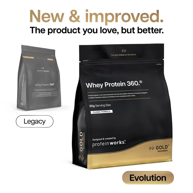Protein Works | Whey Protein 360 - GOLD Innovation, Whey Protein Powder, Premium Tri-Protein Blend, Digestive Enzymes, 12 Vitamins & Minerals, French Vanilla, 20 Servings, 600g 20 Shakes (600g)