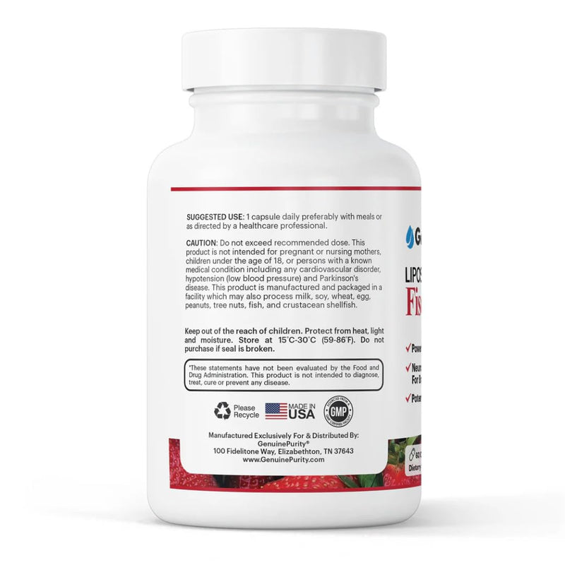Liposomal Fisetin 150mg — 60 Vegan Capsules to Support Cellular Health, Antioxidant Defense & Cognitive Wellness — Gluten Free, Non-GMO, Made in USA