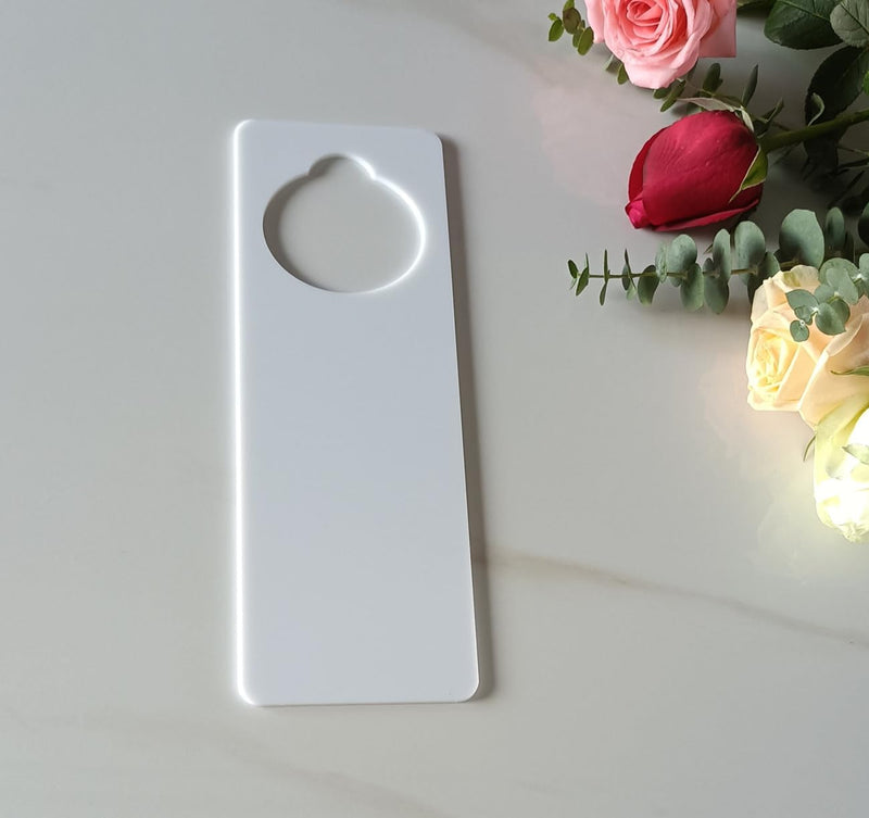 [Australia] - 5pcs of Door Hanging Hangers Blank Signs,DIY Blank Door Knob Signs for Painting, DIY Craft, Home, Office Hotel Decoration,Business Use, Arts and Crafts (White) White 