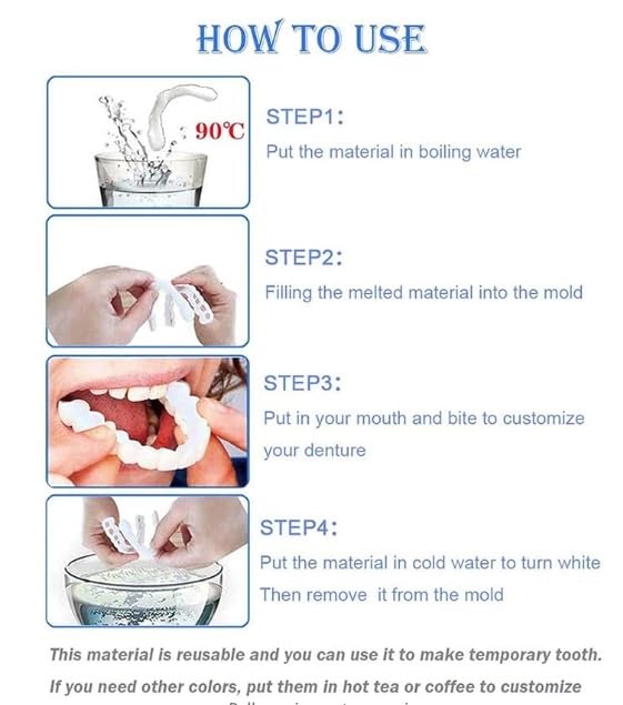 [Australia] - 2 Pairs, Top and Bottom, Adjustable Temporarily, Beautiful Smile 
