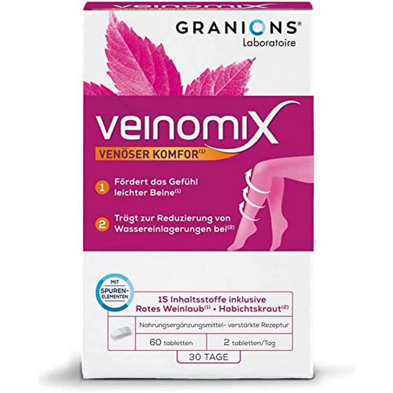 [Australia] - Veinomix | Light legs, vein comfort, water retention, oxidative stress| 60 tablets |Granions 