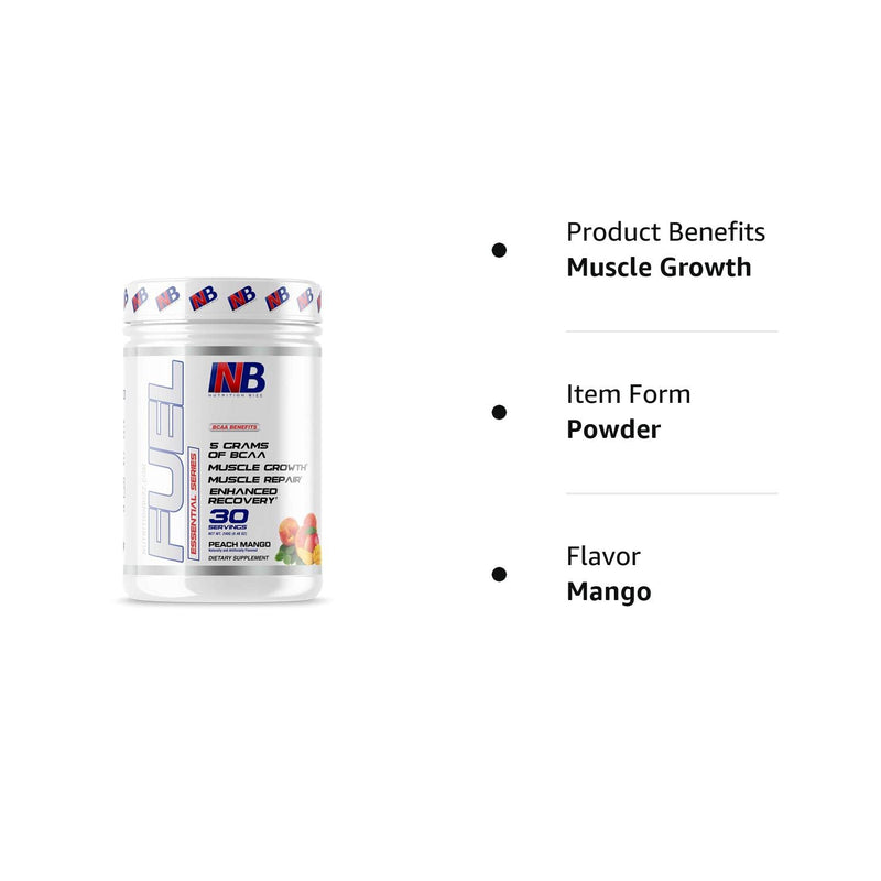 [Australia] - BCAA Powder, 5 Grams of BCAAs Amino Acids, Post Workout Recovery Drink for Muscle Building, Recovery, and Endurance, 30 Servings (Peach Mango) Peach Mango 