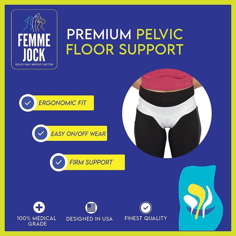 Patented Women’s Pelvic Floor Orthotic Support Belt ― Uterus Pain Relief Girdle for Dropped Bladder, Vulvar Varicosities, Postpartum Recovery, SPD | High Waist - SAPPHIRE BLUE (X-LARGE - Waist 36-40") X-Large