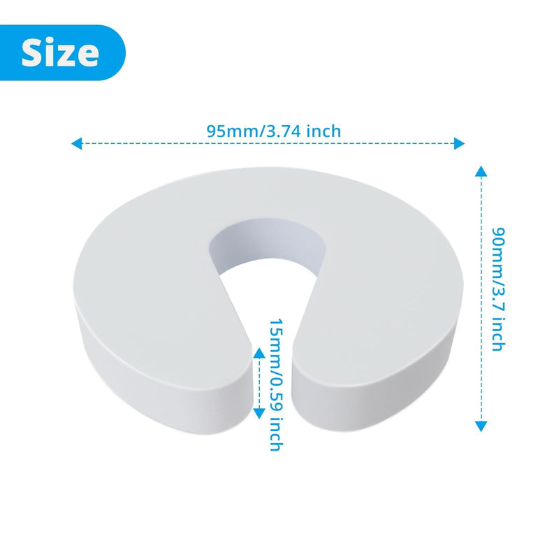 [Australia] - Door Pinch Guard and Door Slam Stopper 4pcs. Use Safety Door Guard Made of Soft Foam to Keep Door Open. Serves As a Door Protector for Kids White 