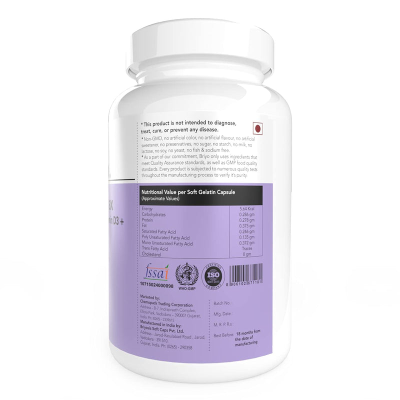 Orthomax - Vitamin D3 & K2-M7 + Calcium Dietary Supplement
