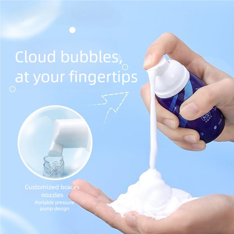 YANDY Braces Cleaning Foam,Cleaner Compatible Invisible and All Clear Aligners & Retainers,Fights Bad Breath,Comes with soaking box-70ml