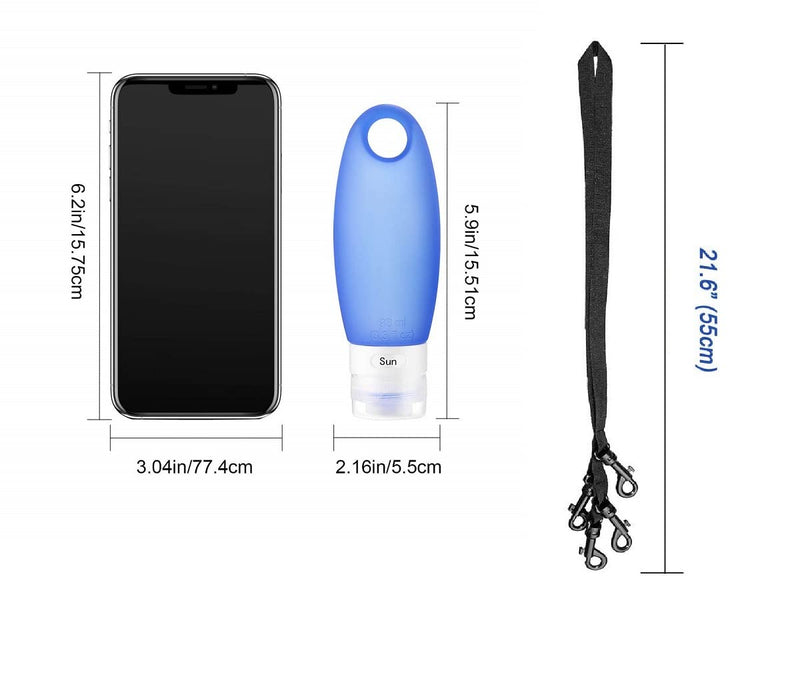 Travel Luggage Straps and Reillable Bottles