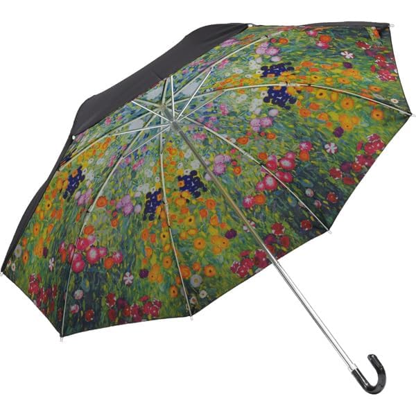 Klimt flower garden Masterpiece Folding Umbrella for Sunny or Rainy Days UV Protection 99% UV Protection YOU POWER AU-025