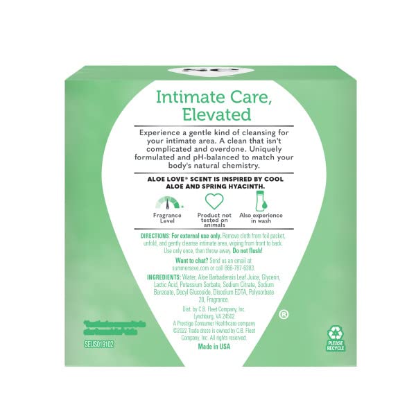 [Australia] - Summer's Eve Aloe Love Gentle Daily Feminine Wipes 16 Count, (Pack of 2) 16 Count (Pack of 2) 
