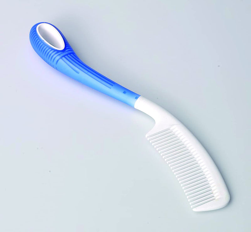 [Australia] - Etac Beauty Comb – Long Handle Hair Comb with Curved Grip for Comfort & Control, Ergonomic Non-Slip Handle, Adaptive Equipment for Easy Hair Combing – Long Handled Comb (14.5 inches) 