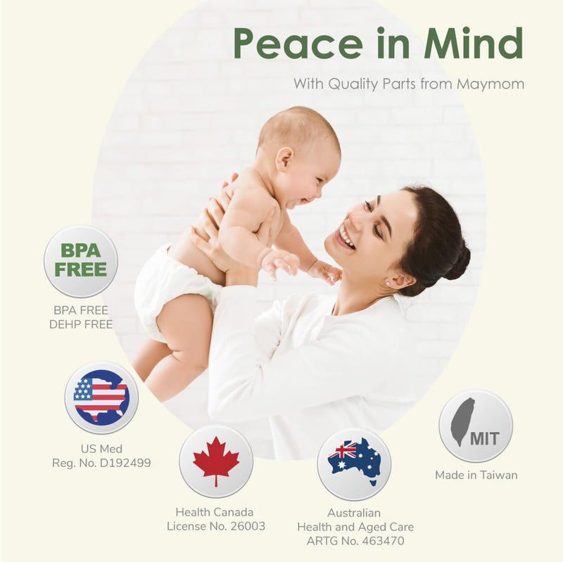 [Australia] - Maymom Wide-Mouth Milk Storage Collection Bottle with SureSeal Sealing Disk; Compatible with Spectra/Motif Luna/Ameda MYA/Bellababy Pumps. Can Replace Spectra S1 S2 Bottles, 6 pc (4.7Oz/140mL, 6pc) 6 Bottle 5oz Blue 