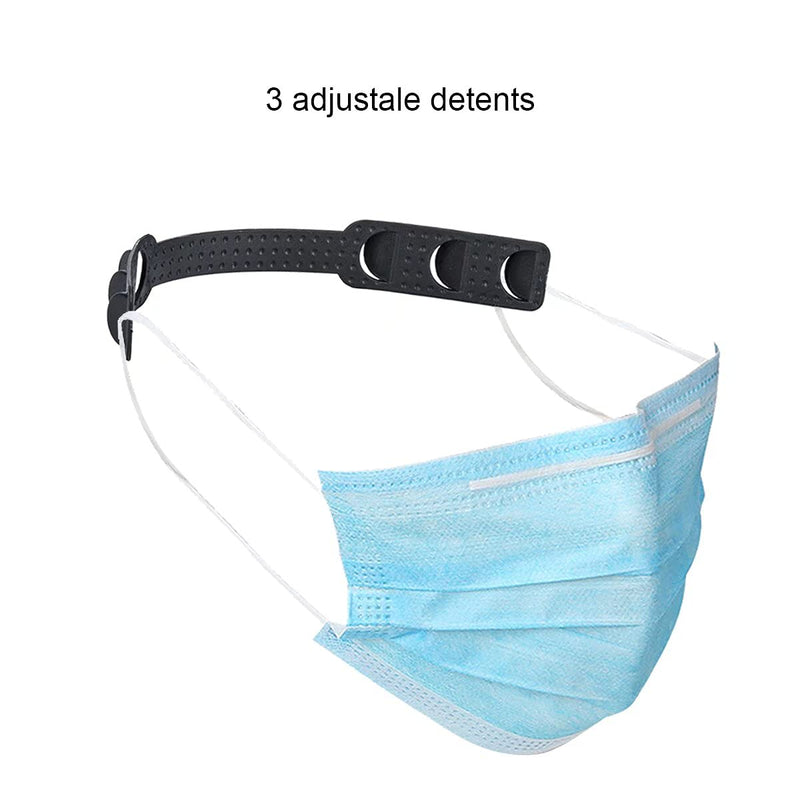 [Australia] - Ear Savers for Masks - Mask Holders to Protect Ears, Mask Straps for Back of Head, Face Mask Extender Strap, Mask Hooks Behind Head (8pcs, Multicolor) Black, Transparent, Pink, Blue 