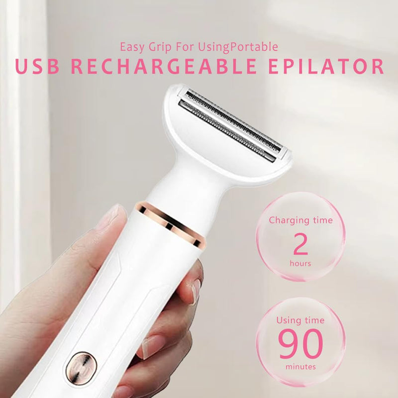 [Australia] - Bikini Trimmer for Women, 4 in 1 Electric Razors for Women, Dermave Bikini Shaver,Rechargeable Lady Trimmer for Underarm Body Leg Face 