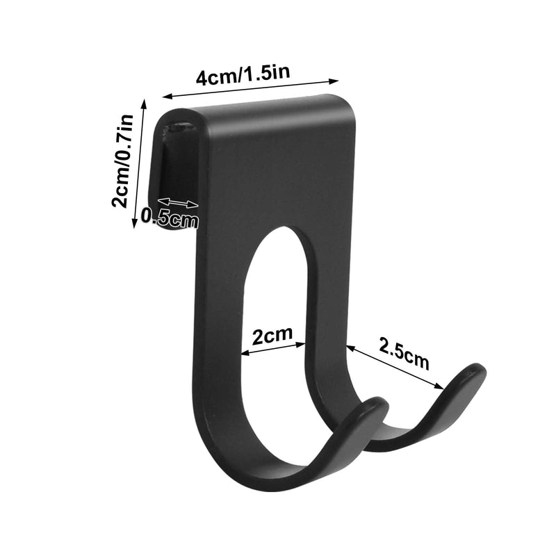 [Australia] - Naapesi Pack of 2 razor holder for plug, razor holder hook made of stainless steel, waterproof self-adhesive razor holder, razor hook without drilling for bathroom and kitchen organization (black) black 