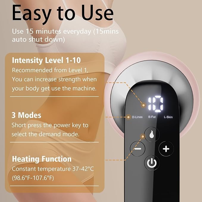 [Australia] - cotsoco Body Sculpting Machine, Cordless Cellulite Massager Tool for Belly, Waist, Neck, Leg, Butt, Arm-Gifts for Women Girls Mum, Pink 