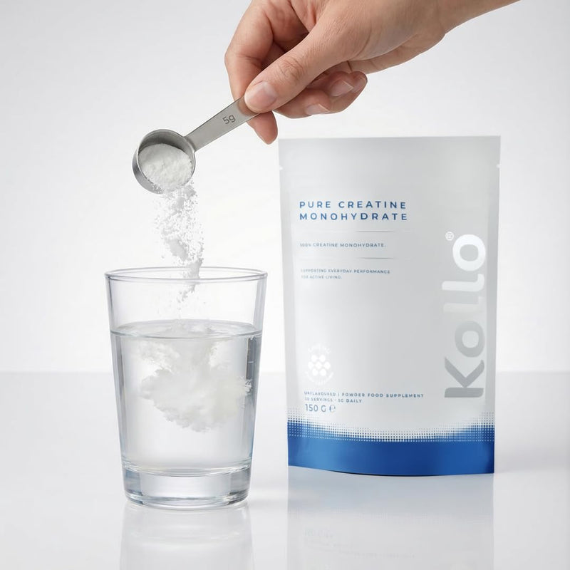 Kollo Creatine Monohydrate Powder – 150g (30 Servings) Pure Creatine Monohydrate Powder for Strength & Performance – Micronized Creatine Powder for Muscle Growth, Energy & Recovery 150 gm (Pack of 1)