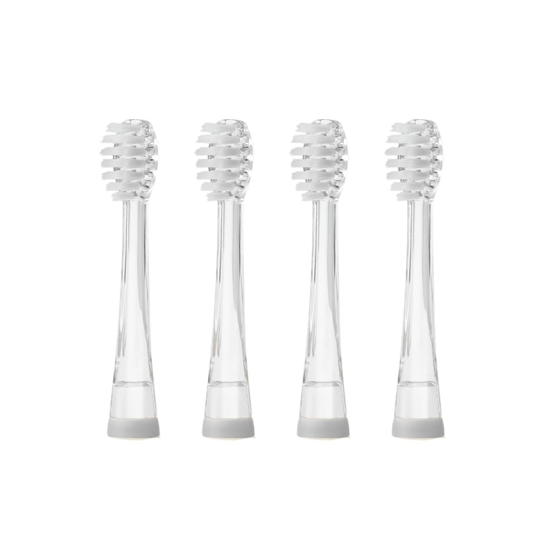 [Australia] - Brush-Baby - Kids Replacement Brush Heads for KidzSonic Electric Toothbrushes, 3+ Years - DeepClean Replaceable Toothbrush Heads with LED - Pack of 4 4 Count (Pack of 1) 