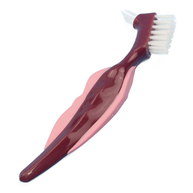 [Australia] - Denture brush, 3 hard brushes for dentures, denture cleaning toothbrush set, portable ergonomic denture cleaning brush, multi-layer bristle toothbrush for denture care 